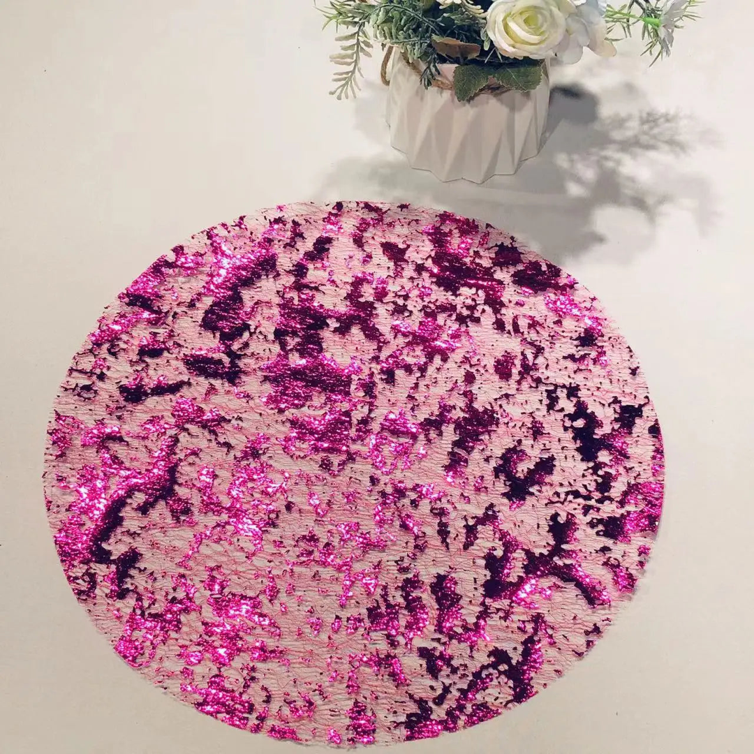 Shimmering Foil Placemats for Effortless Cleanup