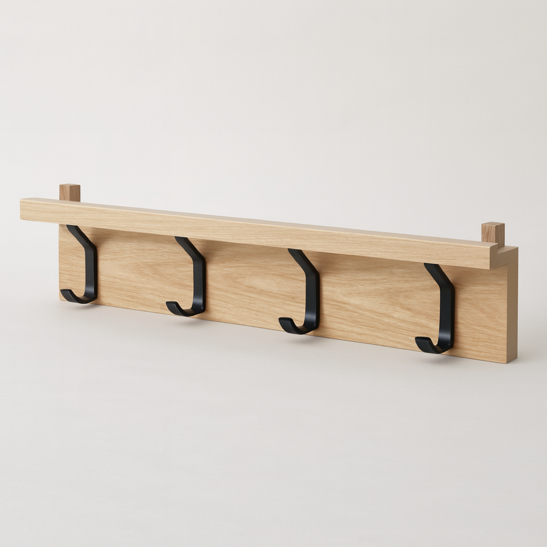 Adjustable Hook Coat Rack for Tidy Entryways