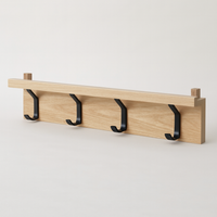 Adjustable Hook Coat Rack for Tidy Entryways
