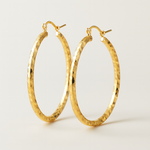 Textured Hoop Earrings With Effortless Sparkle