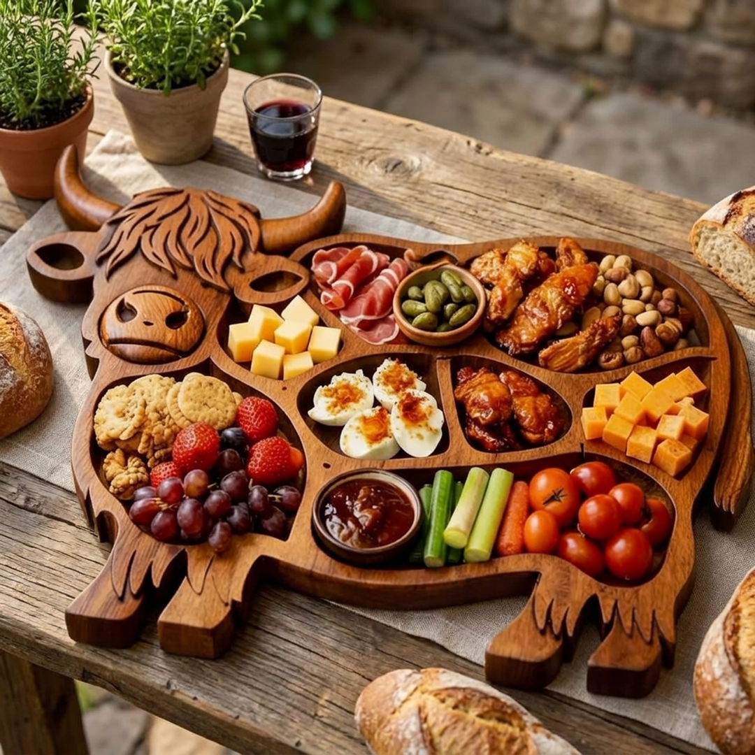 Farmhouse Cow Serving Board for Effortless Hosting