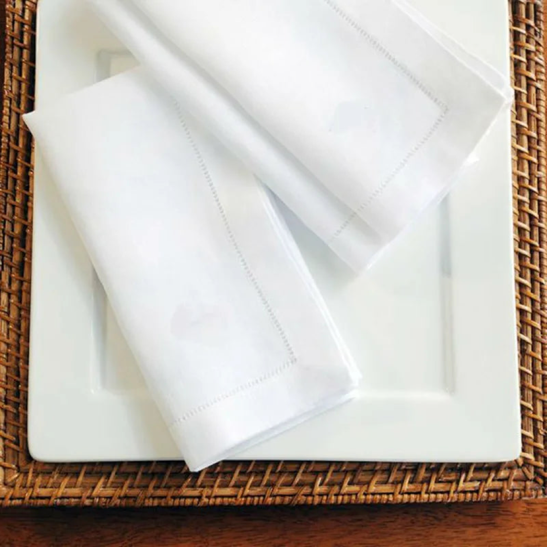 Hemstitched Cloth Napkin Set for Elegant Dining