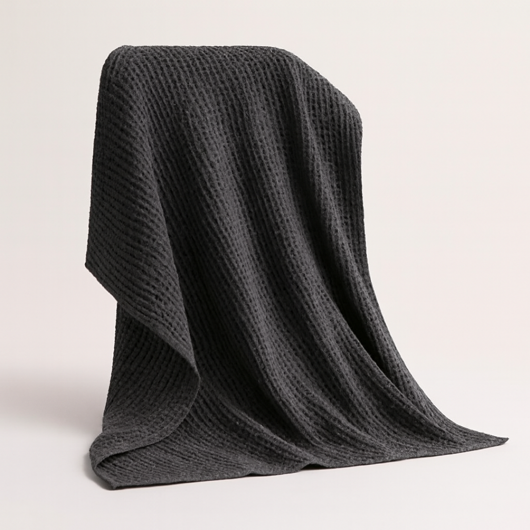 Cotton Waffle Coverlet for Breathable Comfort