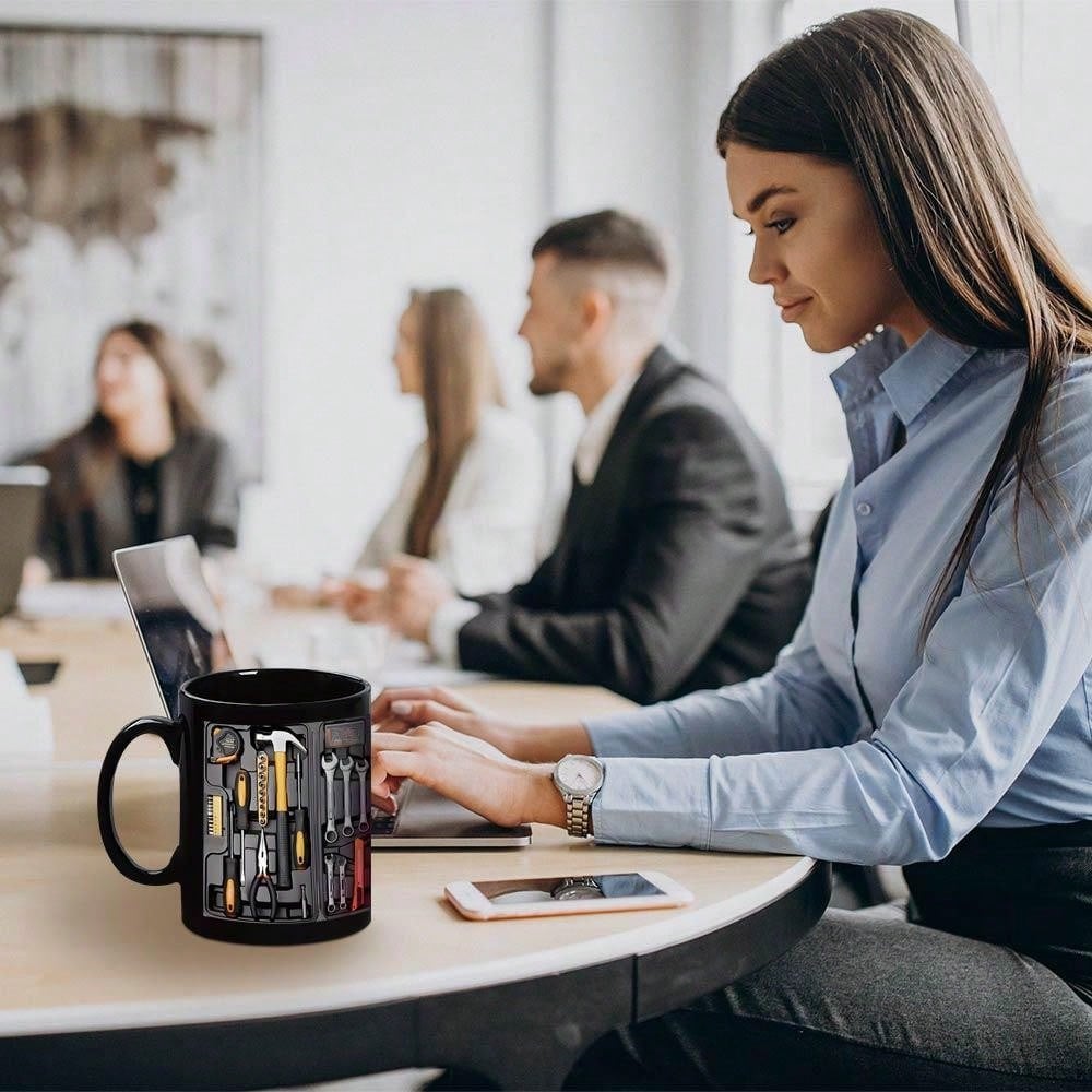 Tool-Themed Coffee Mug For Daily Brew Comfort
