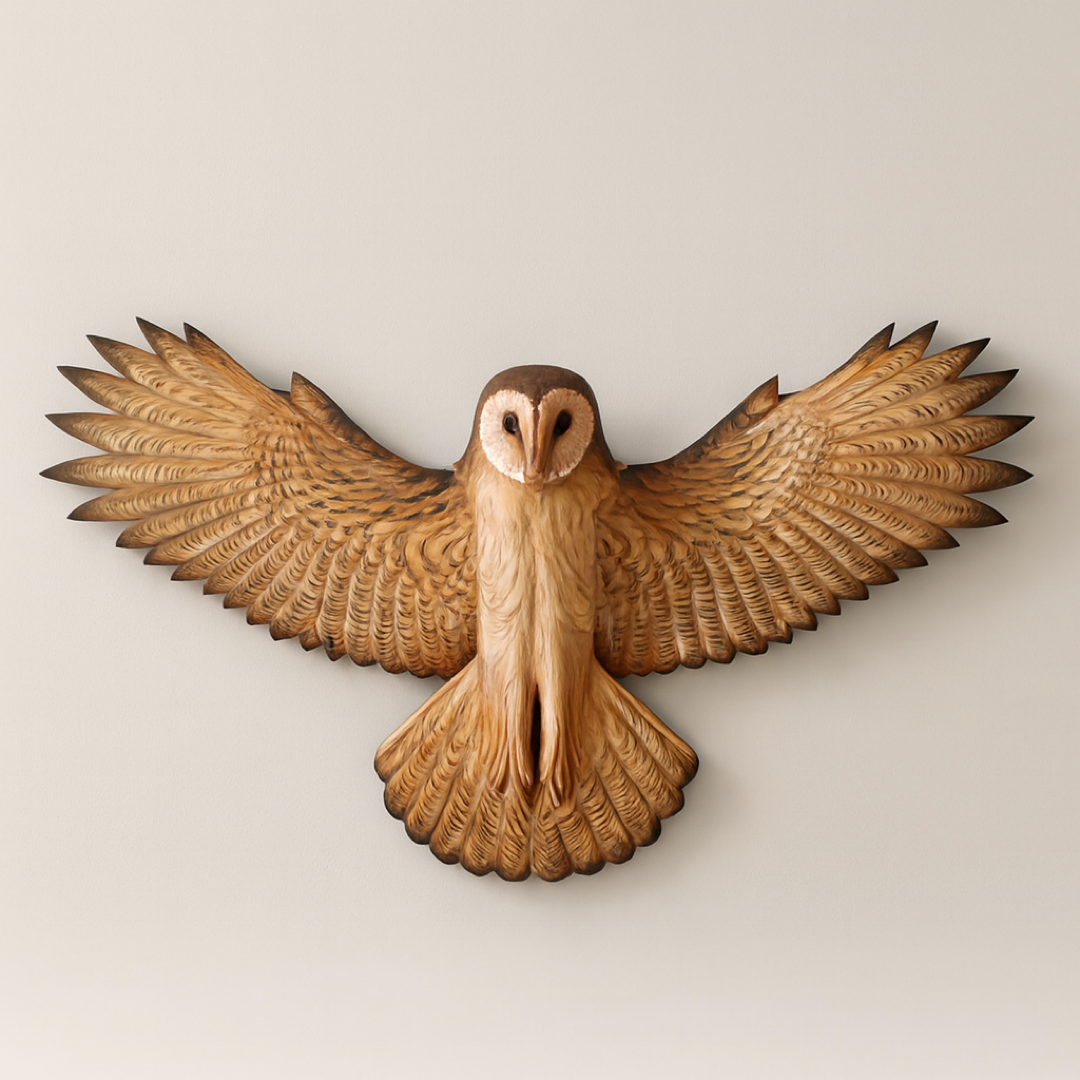 Handcrafted Wooden Owl Wall Art – Easy To Hang