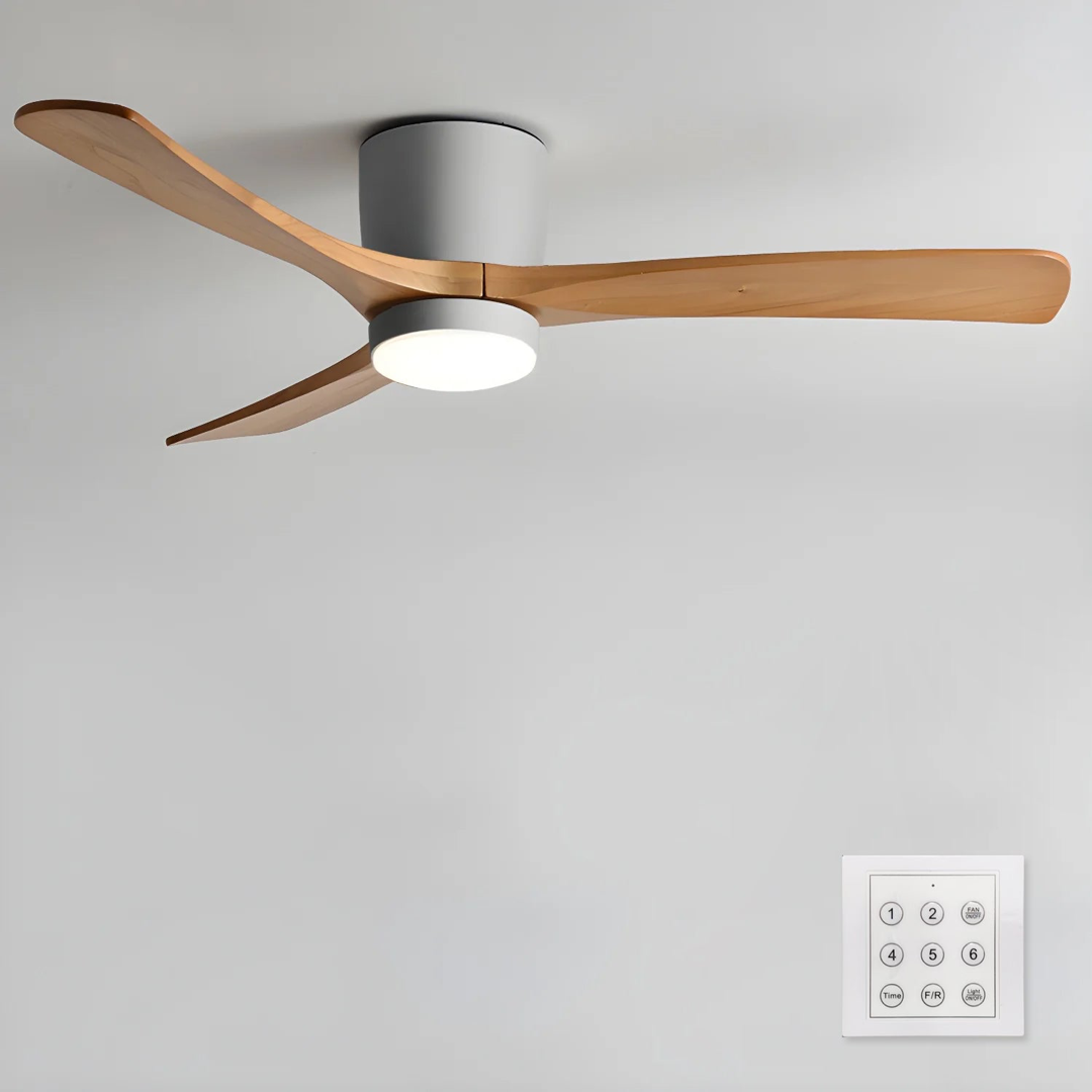 Wood Blade Ceiling Fan Light for Quiet Comfort