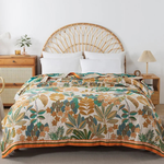 Floral Cotton Coverlet for Cool Summer Comfort