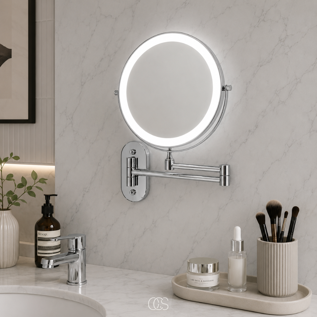 Rotating LED Vanity Mirror for Precise Makeup