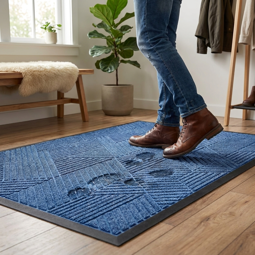 Low-Profile Absorbent Doormat for Drier Floors