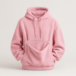 Cozy Pet Pouch Hoodie for Hands-Free Carrying