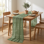Gauze Table Runner for Effortless Rustic Style