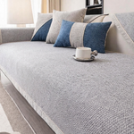 Stay-Put Cotton Linen Sofa Throw for Easy Protection