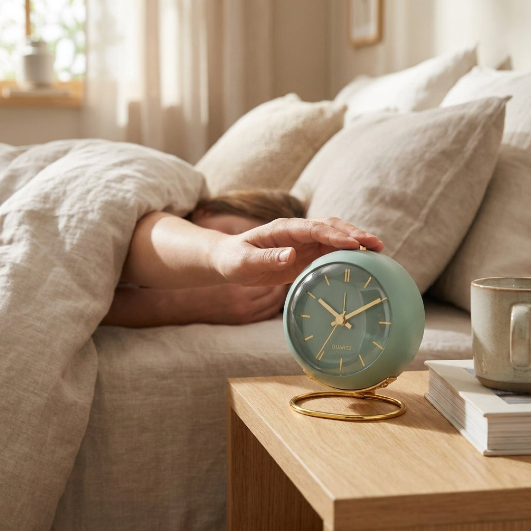 Silent Bedside Clock With Nighttime Backlight