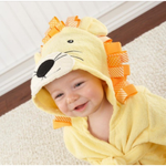 Critter Hood Baby Bathrobe for Cozy Drying