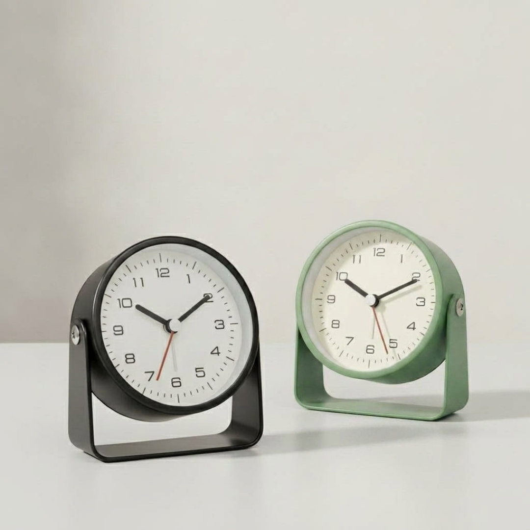 Compact Metal Alarm Clock for Quiet Focus