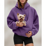 Cozy Pouch Hoodie for Hands-Free Pet Carrying