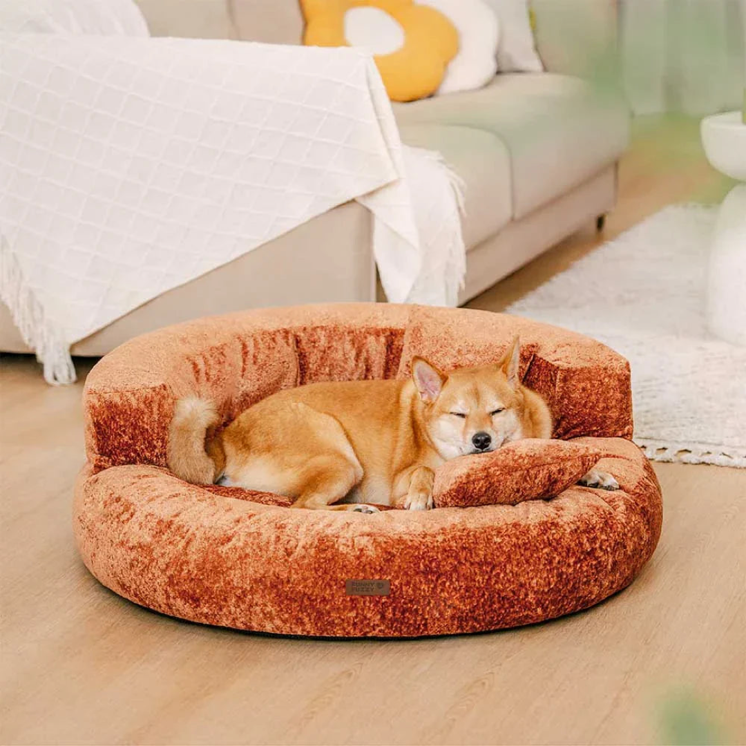 Bolster Donut Cuddler Dog Bed with Washable Cover