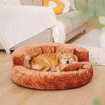 Bolster Donut Cuddler Dog Bed with Washable Cover