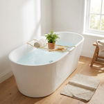 Adjustable Steel Bath Caddy Keeps Essentials Dry