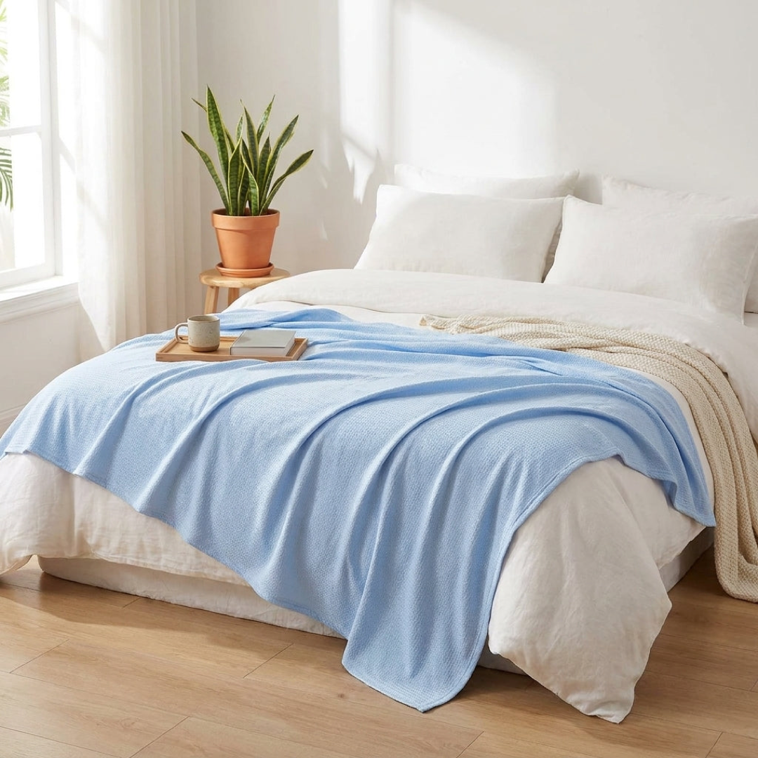 Bamboo Summer Blanket for Cooler Sleep