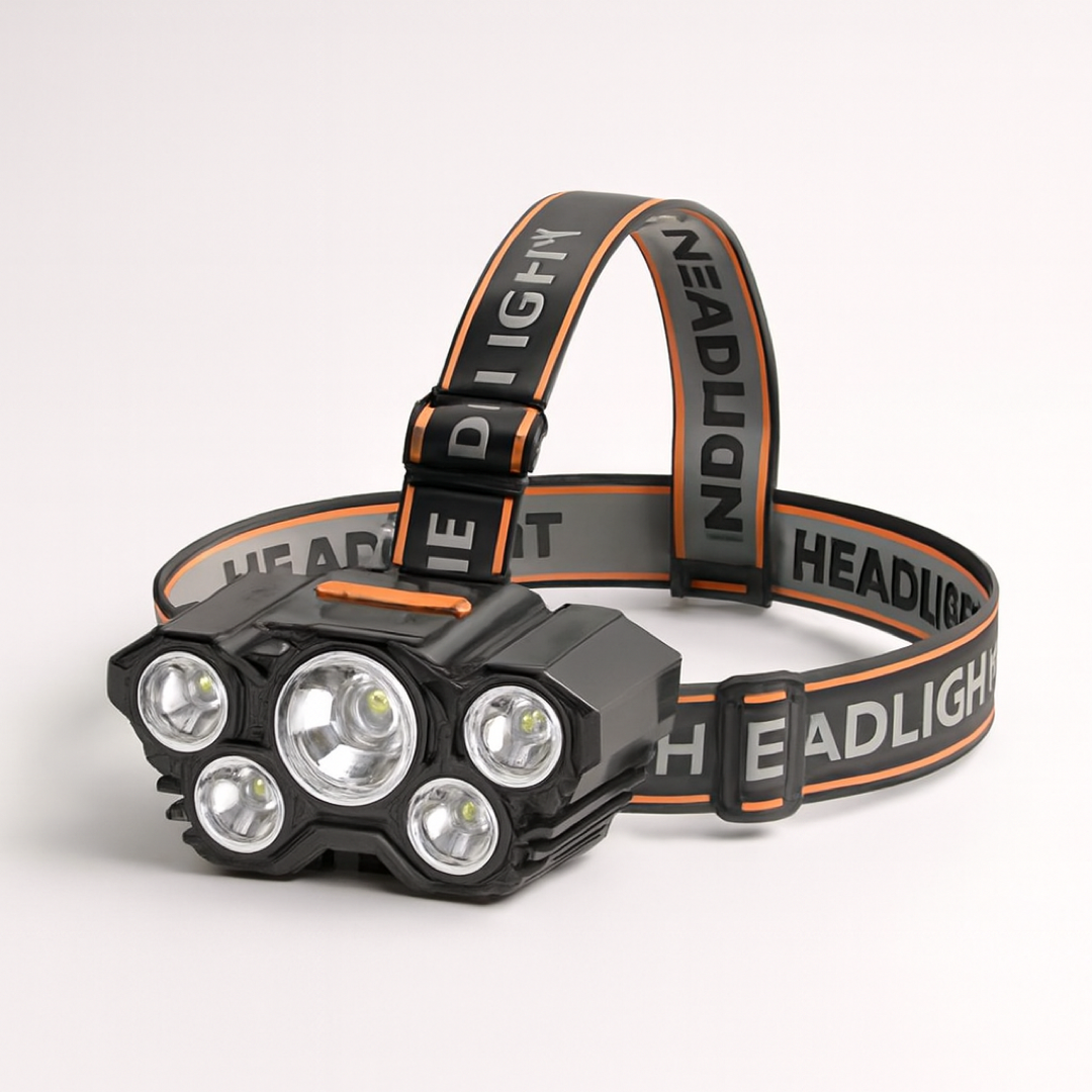 5-LED Head Torch for Hands-Free Visibility