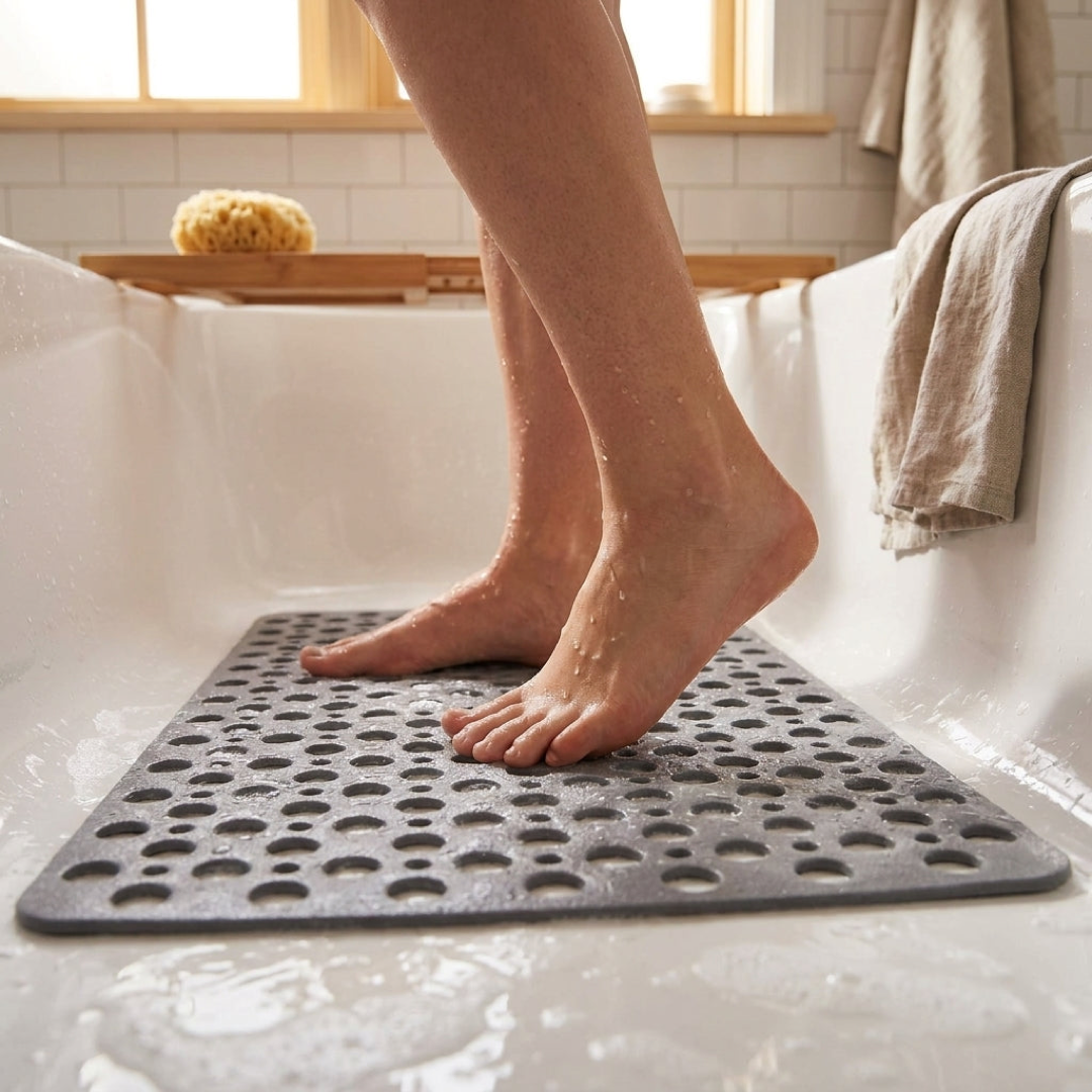 Quick-Dry Bath Mat for Safer Steps