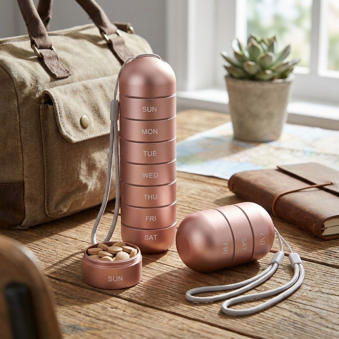 Modular Weekly Pill Case for Secure Carry