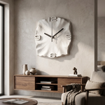 Sculpted Sandstone Wall Clock – Peaceful Timekeeping