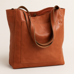 Faux Leather Shoulder Bag for Organized Days
