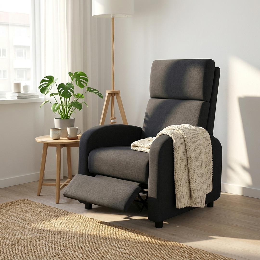 High-Back Recliner With Tuckaway Footrest