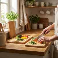 Reversible Bamboo Cutting Board for Hygienic Prep