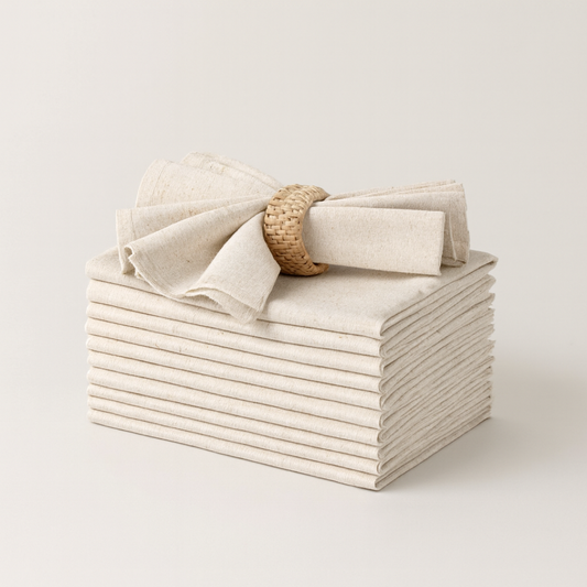 Reusable Linen-Blend Napkins for Elegant Dining