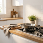Tri-Ply Steel Frying Pan for Coating-Free Searing