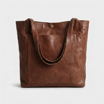 Faux Leather Shoulder Bag for Organized Days