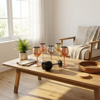 Insulated Steel Wine Goblet Keeps Drinks Chilled