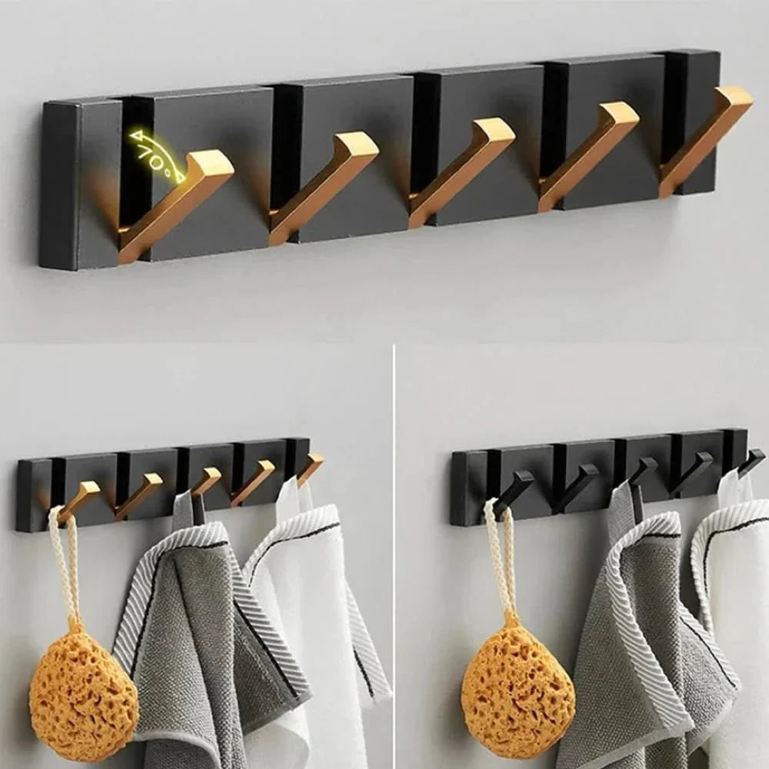 Flip-Down Wall Hook for Clutter-Free Storage