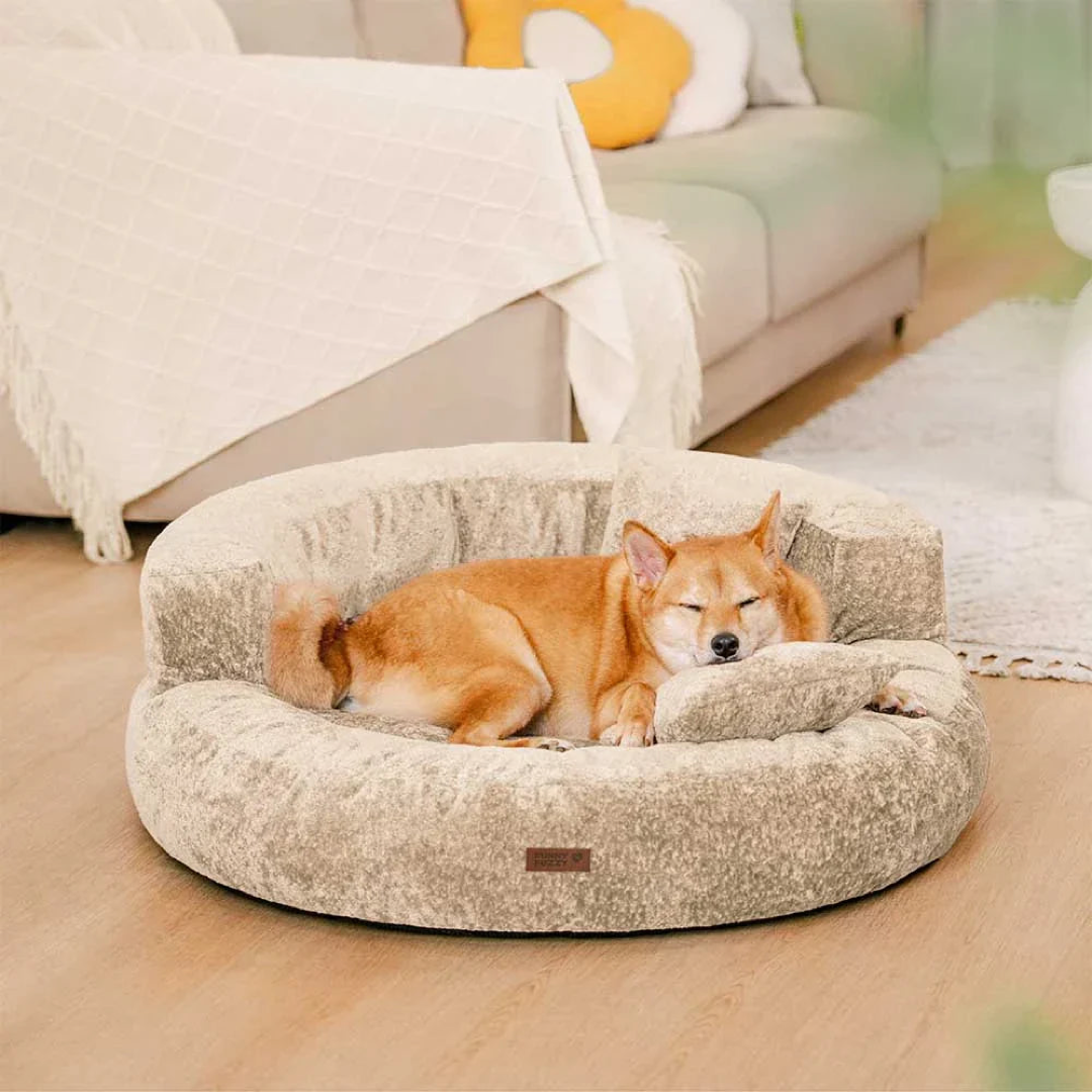 Bolster Donut Cuddler Dog Bed with Washable Cover