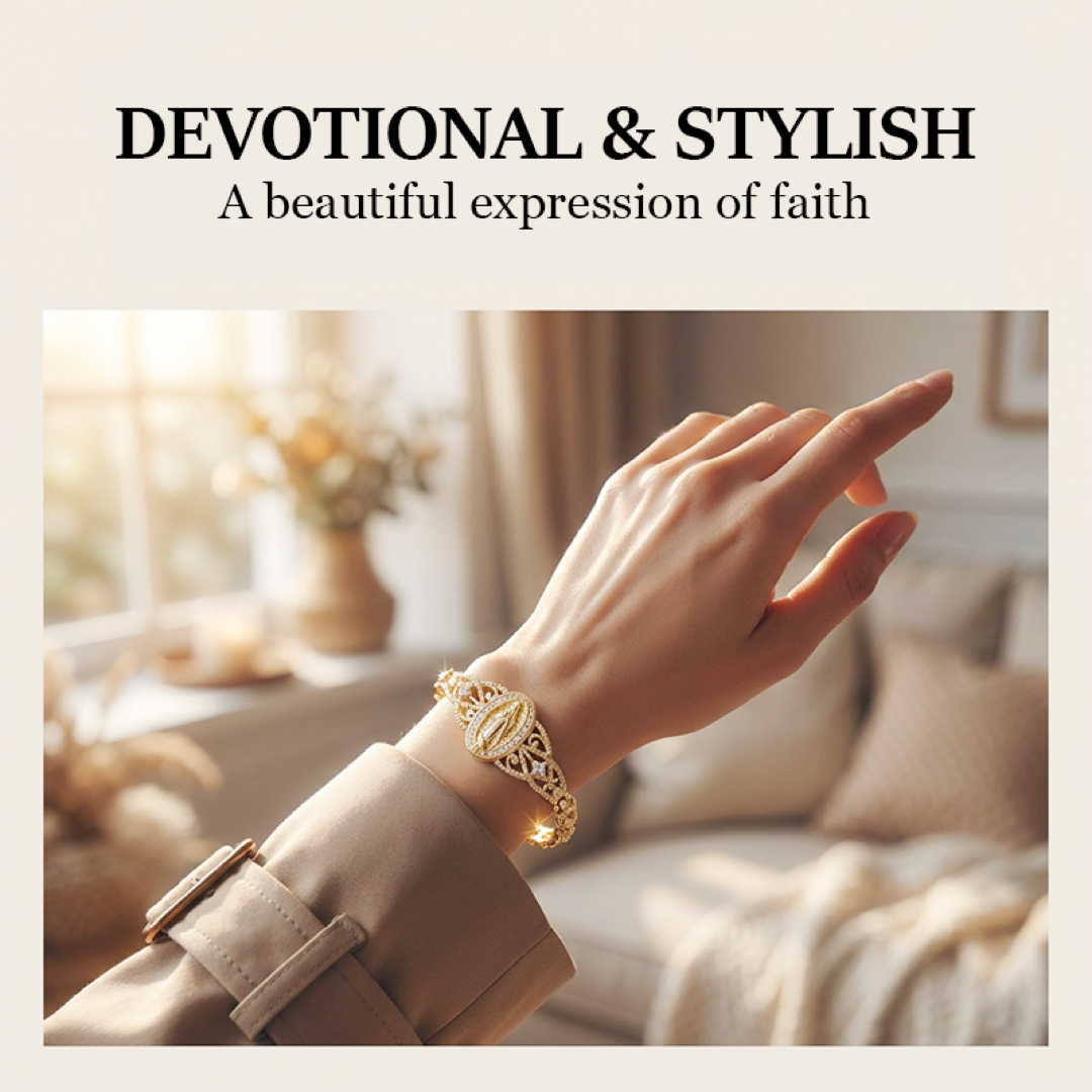 Floral Virgin Mary Bracelet for Daily Devotion