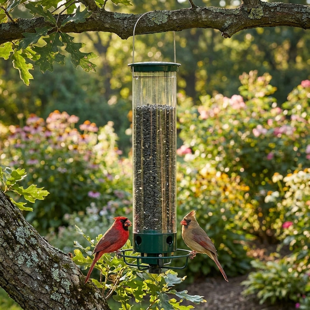 Squirrel-Blocking Bird Feeder for Easy Viewing