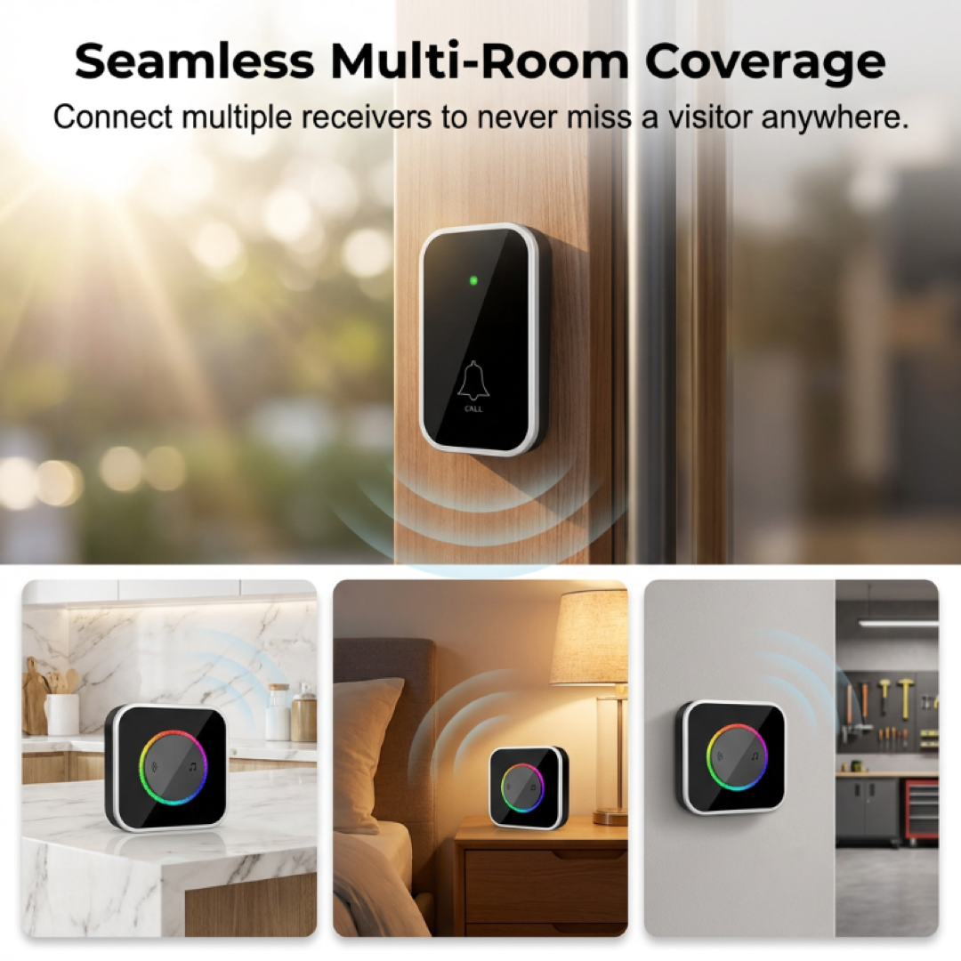 ColorGlow Wireless Doorbell for Visible Alerts