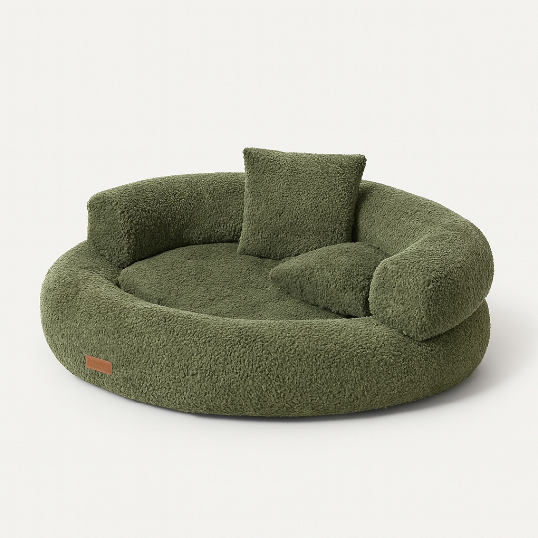Bolster Donut Cuddler Dog Bed with Washable Cover