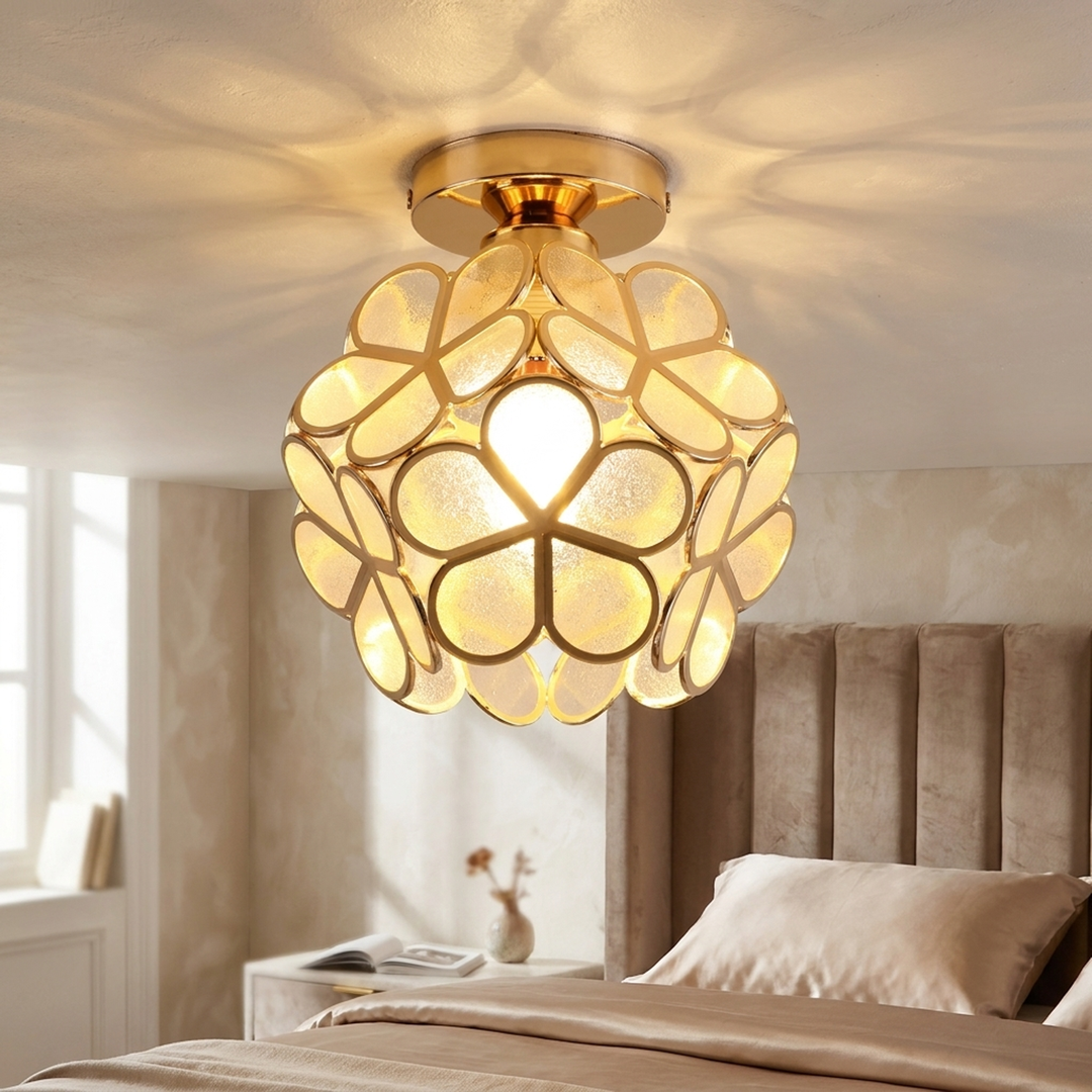 Crystal Bloom Ceiling Light – Warm Ambience