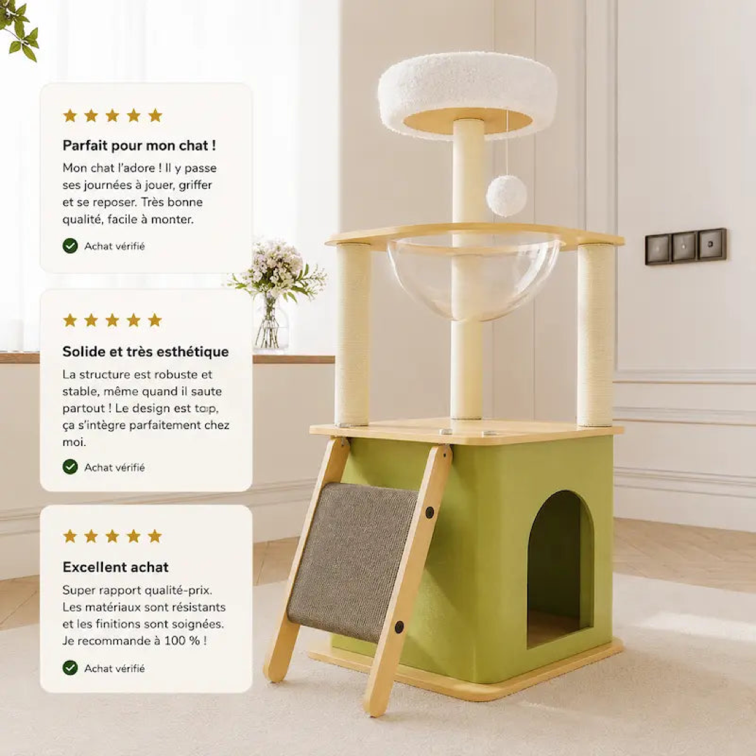 Space-Saving Cat Tree for Cozy Vertical Rest
