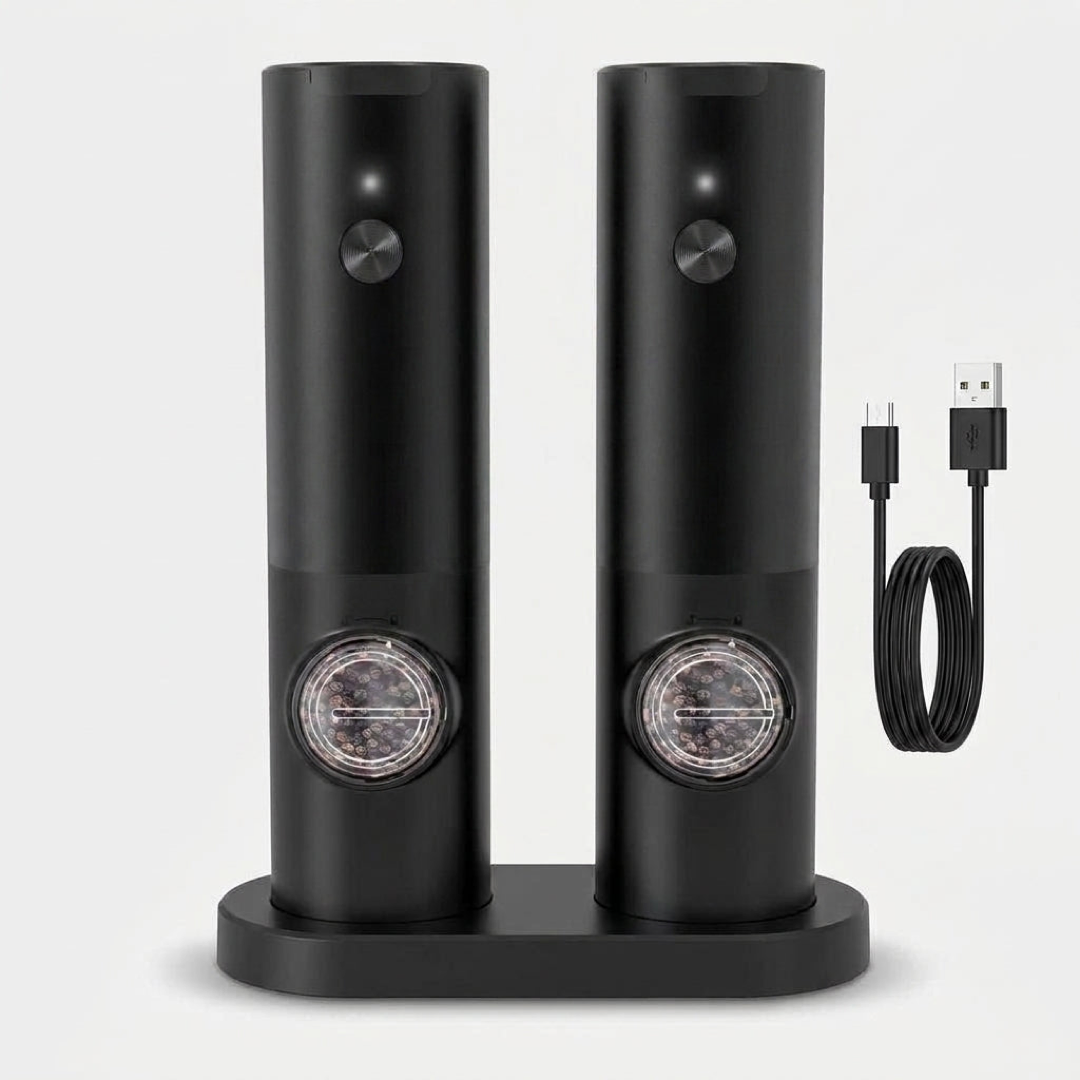 One-Touch Spice Mill Set for Effortless Seasoning