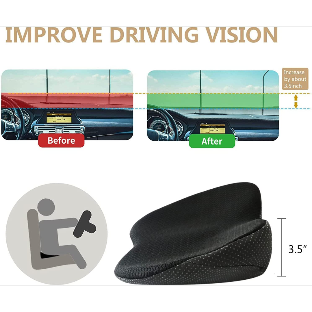 Memory Foam Driver Cushion for Better Visibility