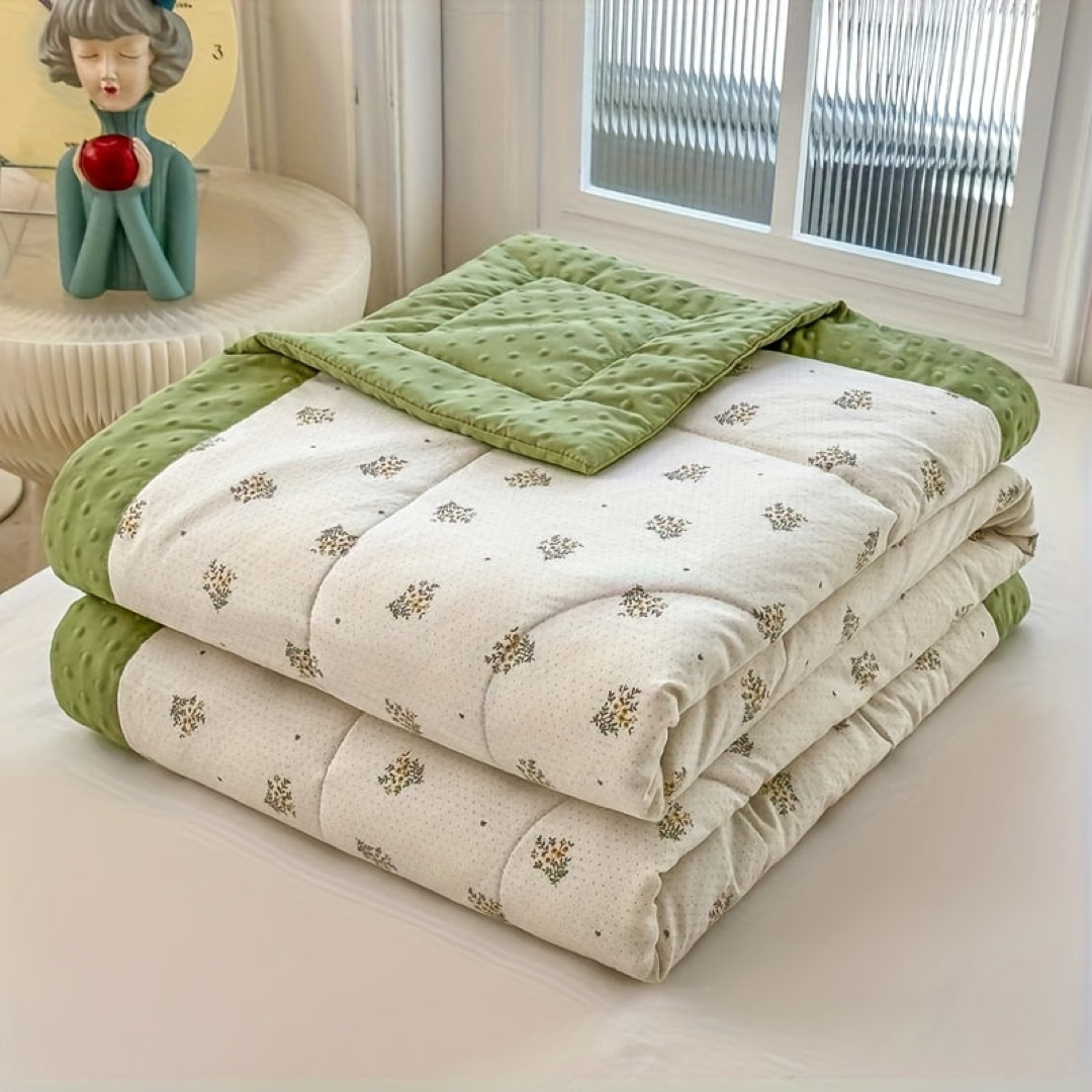 Breathable Floral Cotton Quilt for Cooler Sleep