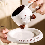 Cartoon Ceramic Cup Set for Cheerful Coffee