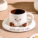 Cartoon Ceramic Cup Set for Cheerful Coffee