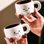 Cartoon Ceramic Cup Set for Cheerful Coffee