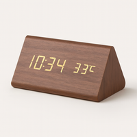 Voice-Activated Wooden Clock for Effortless Timekeeping